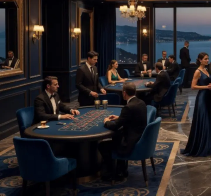 Večernja atmosfera luksuznog casina u hotelu Vegas View Hotels