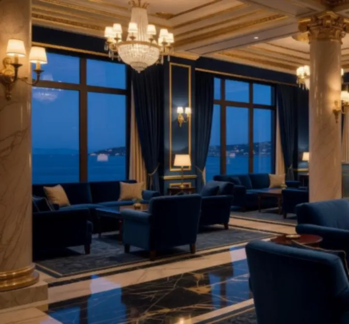 Luksuzan pogled na večernji grad iz prostranog apartmana hotela Vegas View